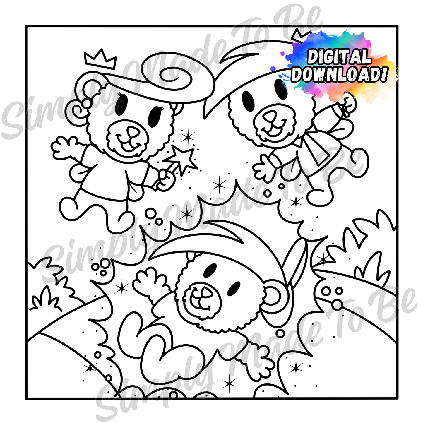 Fuzzy Odd Parents Coloring Page - Digital Download