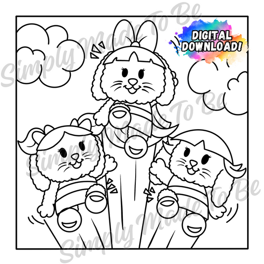 Power Pups Coloring Page - Digital Download