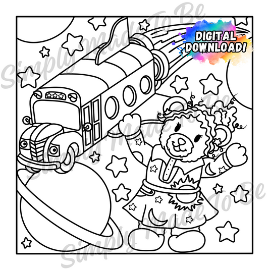 Miss Fuzzle Coloring Page - Digital Download