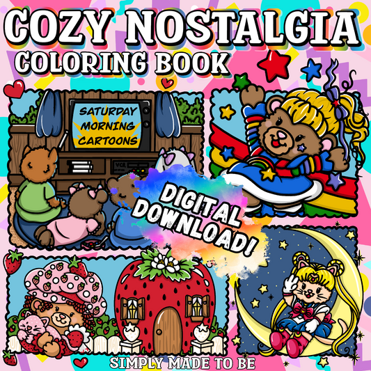 ALL 23 Cozy Nostalgia Coloring Pages - Digital Download